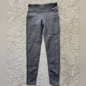 Athleta Altitudes Stash Tight In Polartec Powerstretch Womens S Gray Leggings